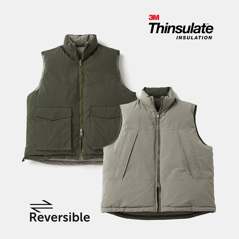 [3M Thinsulate] Reversible LEVEL7 Padding Vest MOCHA